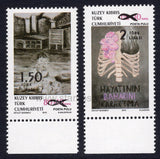Cyprus Turkish. 2018 Fight Against Cancer. Surcharged stamps. MNH