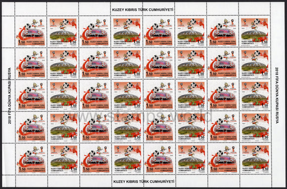 Cyprus Turkish. 2018 FIFA World Cup. Russia. MNH