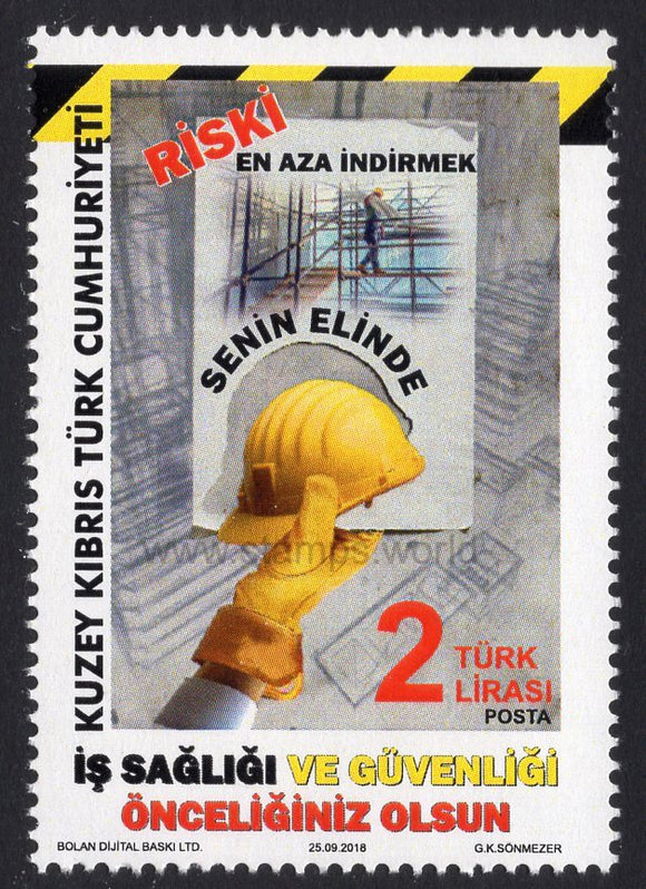 Cyprus Turkish. 2018 Safety at work. MNH