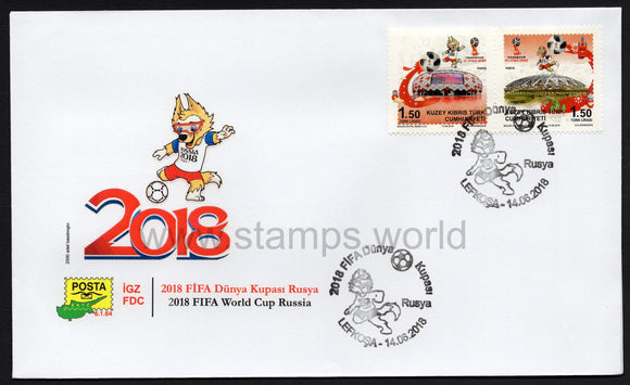 Cyprus Turkish. 2018 FIFA World Cup. Russia. FDC