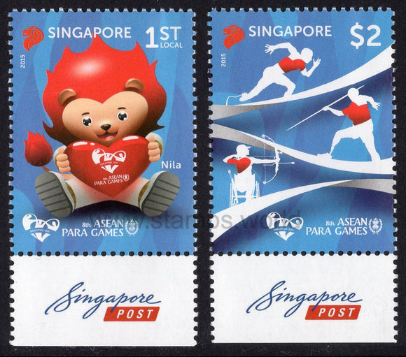 Singapore. 2015 8th ASEAN Para Games. MNH