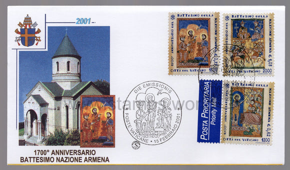 Vatican. 2001 1700th Anniversary of Christian Conversion of Armenia. FDC