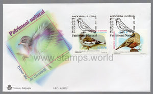 Andorra Spanish. 2002 Birds. FDC