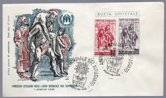 Italy. 1960 World Refugee Year. FDC