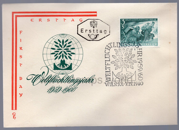 Austria. 1960 World Refugee Year. FDC