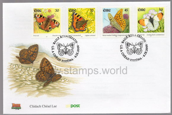 Ireland. 2000 Butterflies. FDC