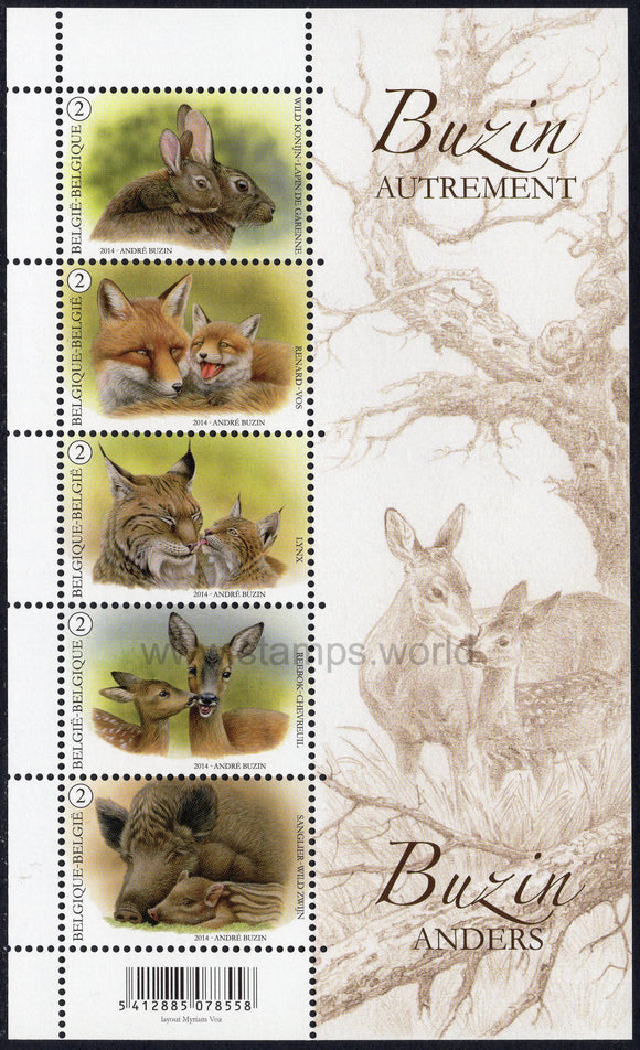 Belgium. 2014 Animals. MNH