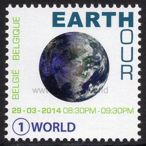 Belgium. 2014 Earth Hour. MNH