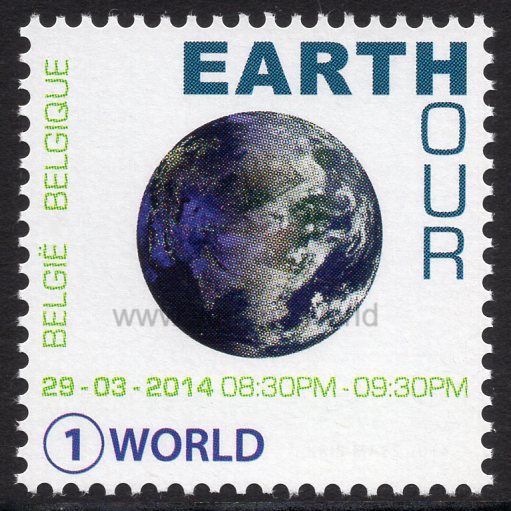 Belgium. 2014 Earth Hour. MNH