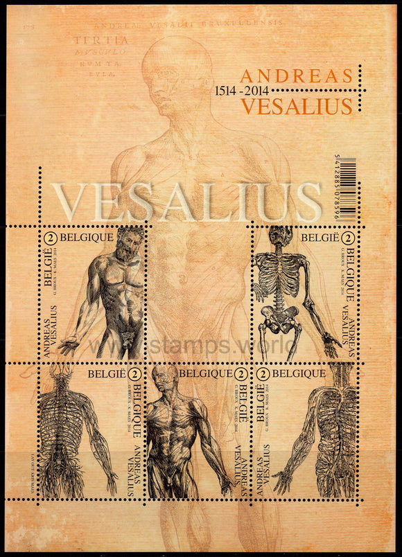 Belgium. 2014 Andreas Vesalius. MNH