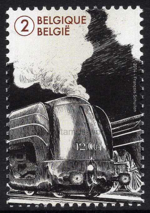 Belgium. 2014 Trains. MNH