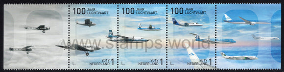 Netherlands. 2019 100 Years of Aviation. MNH