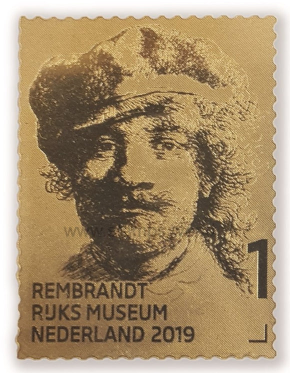 Netherlands. 2019 Rembrandt van Rijn. Gold Stamp. MNH