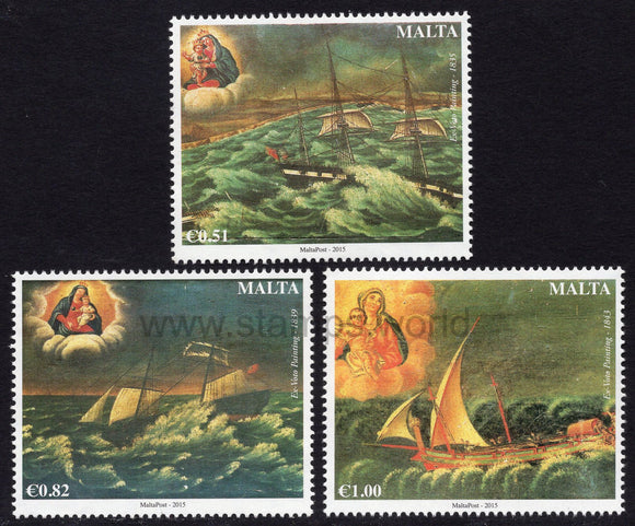 Malta. 2015 Maritime Malta. Ex-Voto Paintings. MNH