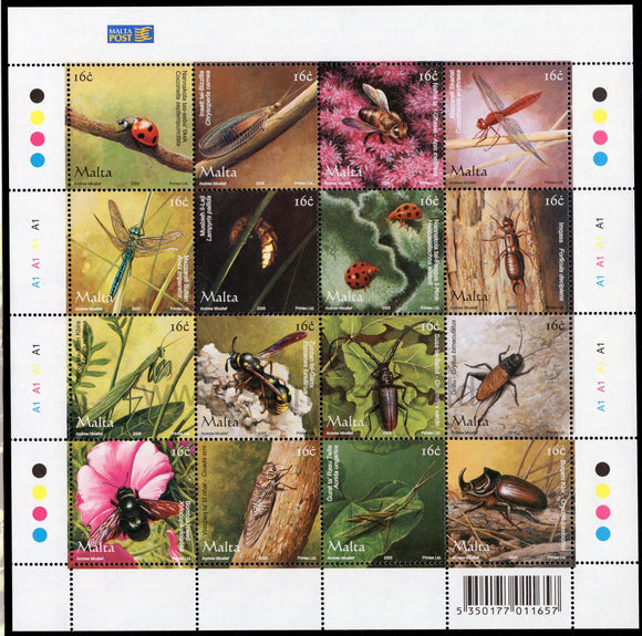 Malta. 2005 Insects. MNH