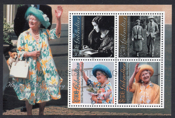 Gibraltar. 2000 Queen Mother's 100th Birthday. MNH