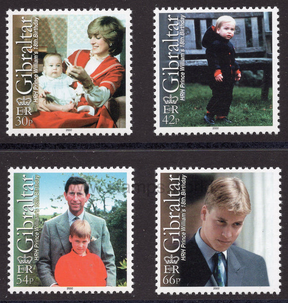 Gibraltar. 2000 Prince William's 18th Birthday. MNH