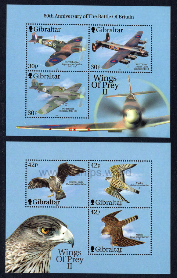 Gibraltar. 2000 Wings of Prey II. MNH