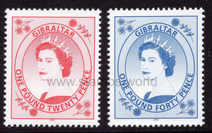 Gibraltar. 2001 Queen Elizabeth II. Definitve stamps. MNH