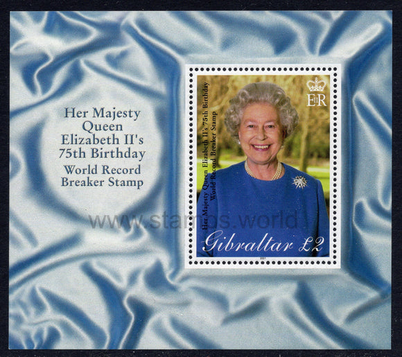 Gibraltar. 2001 Queen Elizabeth II. MNH