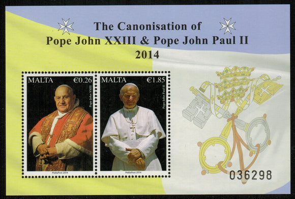 Malta. 2014 Canonisation. MNH