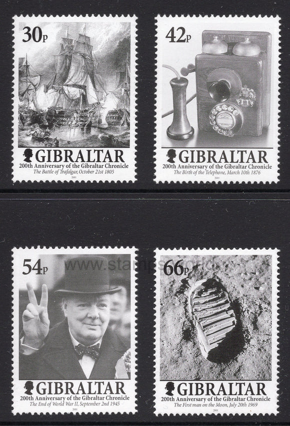 Gibraltar. 2001 200 Years of the Gibraltar Chronicle. MNH