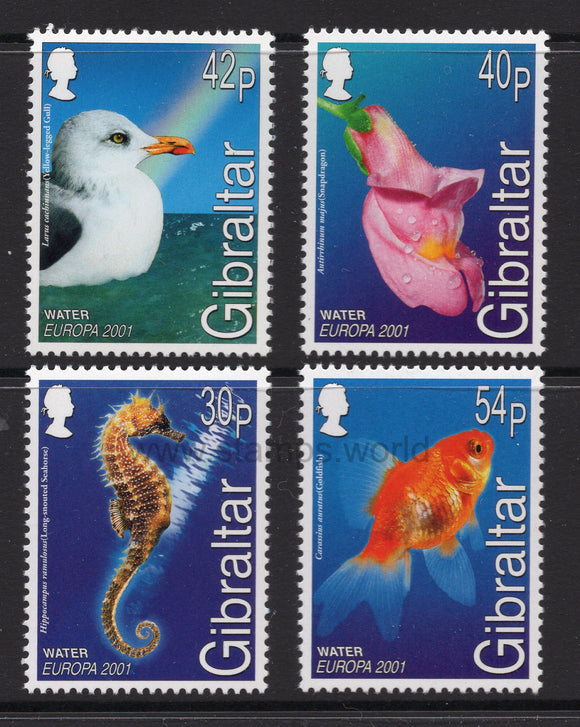 Gibraltar. 2001 Europa. Water. MNH