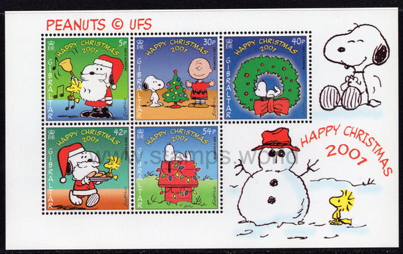 Gibraltar. 2001 Christmas. Peanuts/Snoopy. MNH