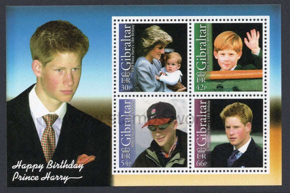 Gibraltar. 2002 Prince Harry's 18th Birthday. MNH