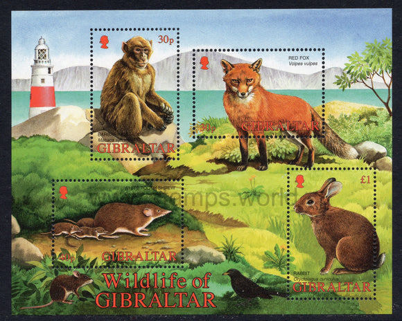 Gibraltar. 2002 Wildlife of Gibraltar. MNH