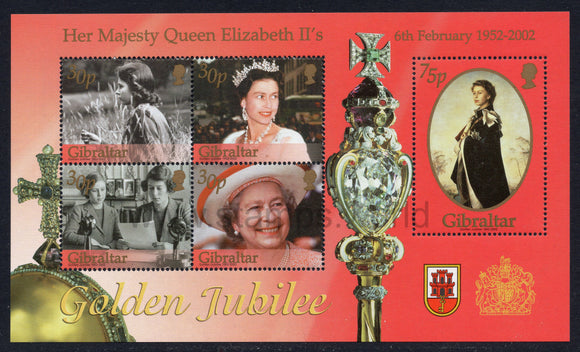 Gibraltar. 2002 Golden Jubilee of Queen Elizabeth II. MNH