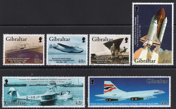 Gibraltar. 2003 100 Years of Powered Flight. MNH