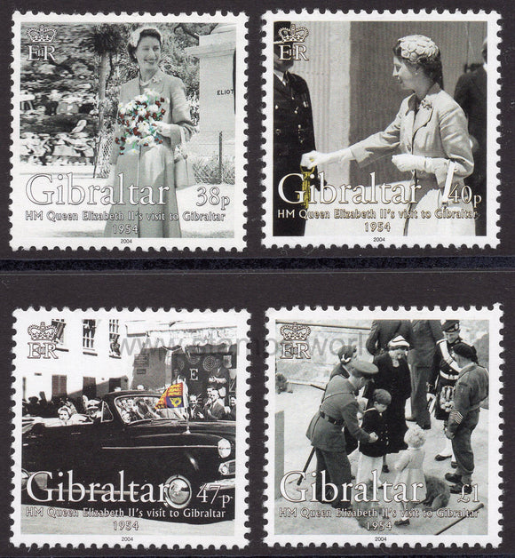 Gibraltar. 2004 Queen Elizabeth II visit to Gibraltar. MNH
