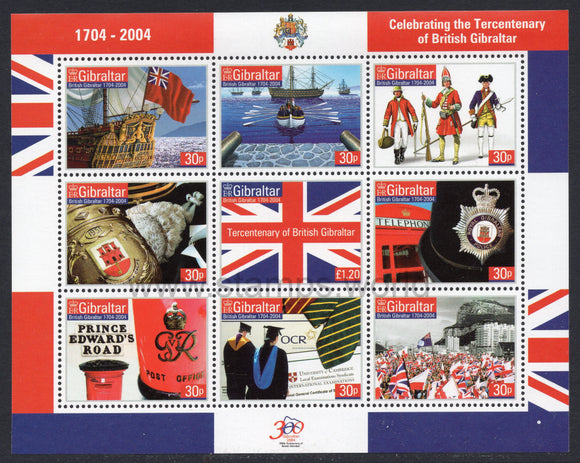 Gibraltar. 2004 Tercentenary of British Gibraltar. MNH