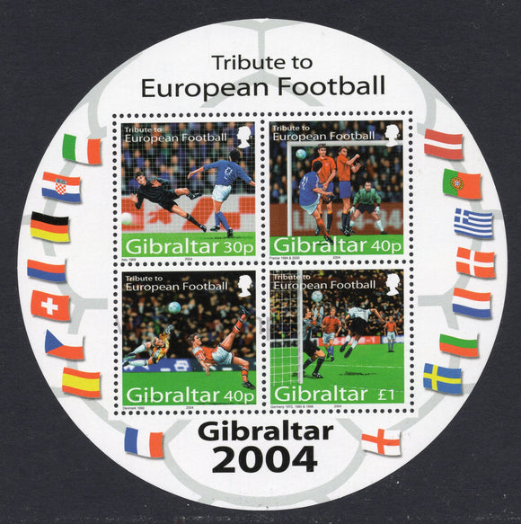 Gibraltar. 2004 Tribute to European Football. MNH