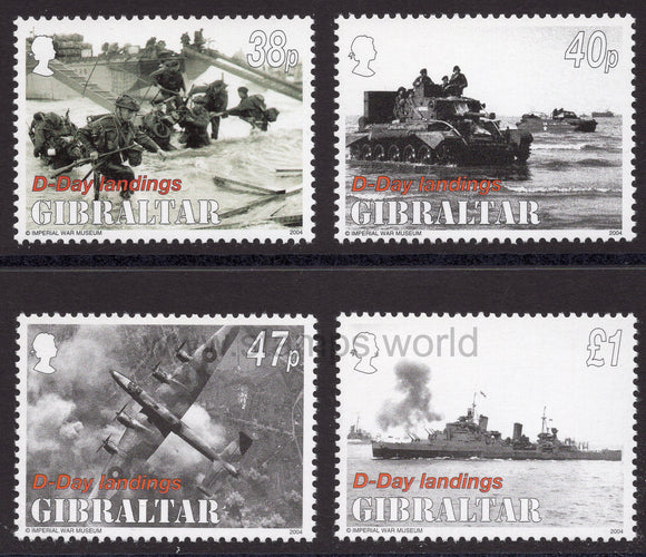 Gibraltar. 2004 60th Anniversary of D-Day. MNH