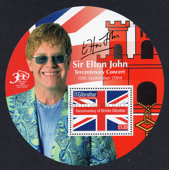 Gibraltar. 2004 Sir Elton John. MNH