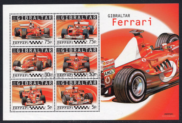 Gibraltar. 2004 Ferrari Formula 1. MNH