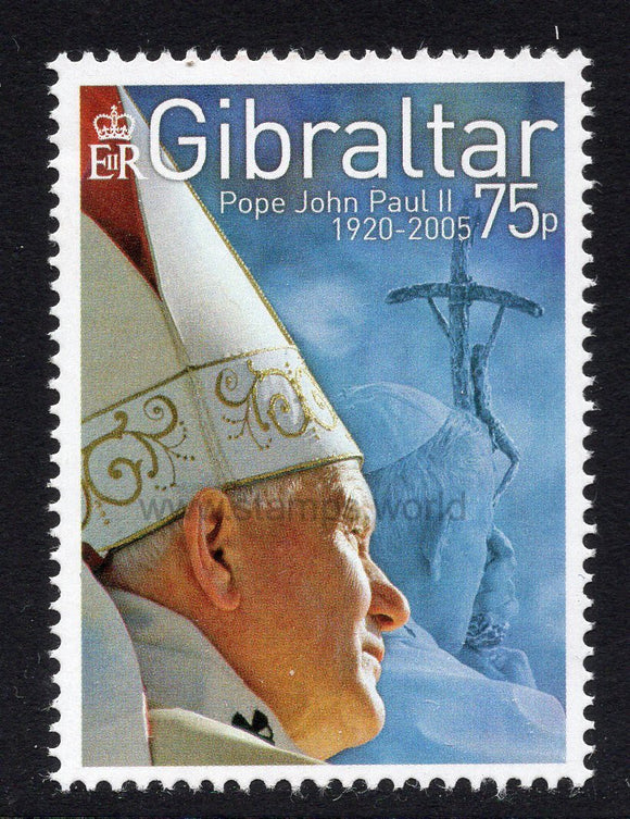 Gibraltar. 2005 Pope John Paul II. MNH