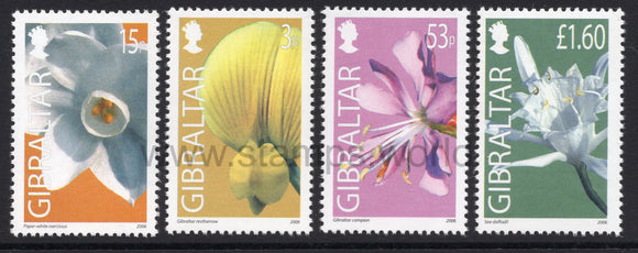 Gibraltar. 2006 Wild Flowers. Definitive Additional Values. MNH