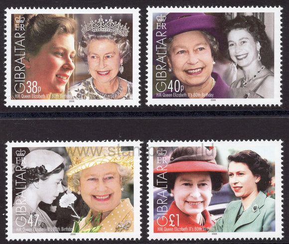 Gibraltar. 2006 Queen Elizabeth II 80th Birthday. MNH