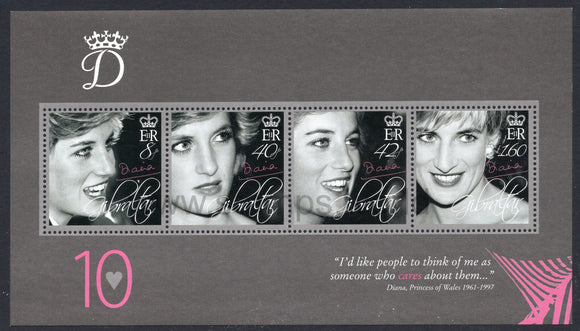 Gibraltar. 2007 Diana, Princess of Wales. MNH