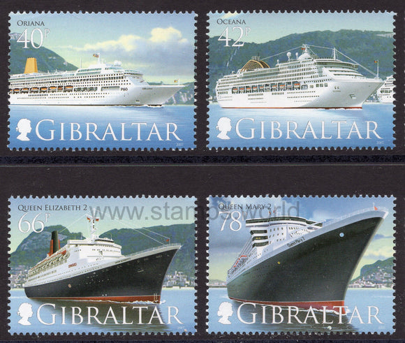 Gibraltar. 2007 Cruise Ships III. MNH