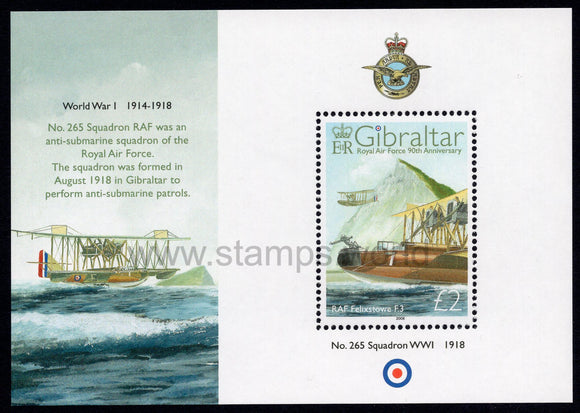 Gibraltar. 2008 RAF. Royal Air Force. MNH