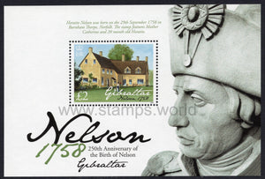 Gibraltar. 2008 250th Anniversary of Birth of Nelson. MNH