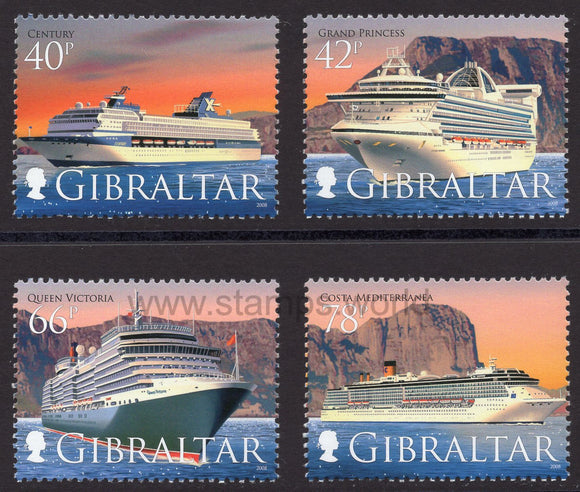 Gibraltar. 2008 Cruise Ships IV. MNH