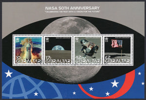 Gibraltar. 2008 The 50th Anniversary of NASA. MNH
