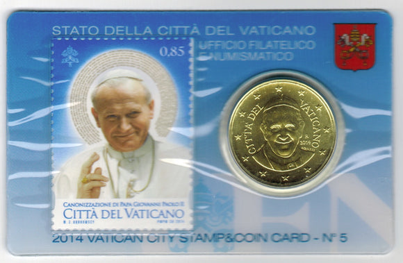 Vatican. 2014. Pope John Paul II. Stamp&Coin Card #5
