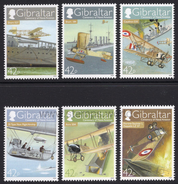 Gibraltar. 2009 Centenary of Naval Aviation. MNH