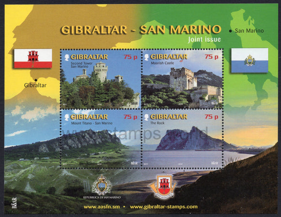 Gibraltar. 2010 Joint Issue Gibraltar - San Marino. MNH